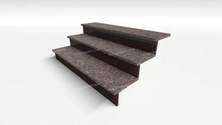 Гранитная ступень Дымовское 1500х350х30 термо